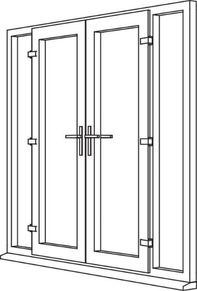 Heritage 2800 Decorative French Door - F4 Open&nbsp;Out