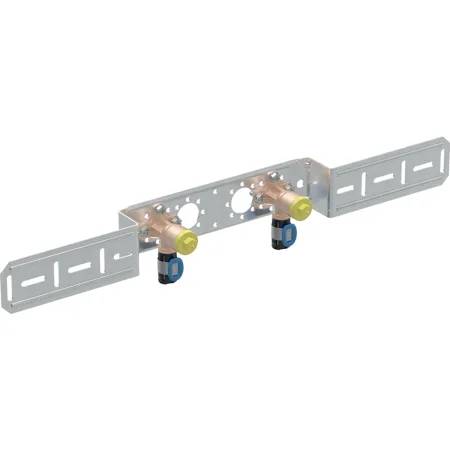 Geberit Flowfit Connection Bend 90°, Premounted, Double, Offset