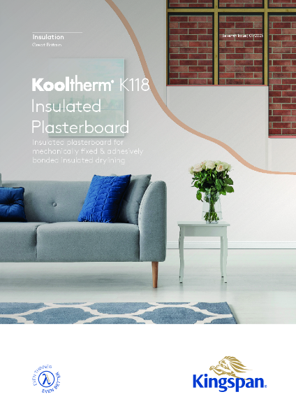 Kingspan Kooltherm K118 Insulated Plasterboard brochure