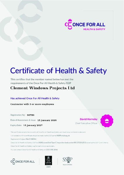 Once For All -  SSIP Health & Safety 