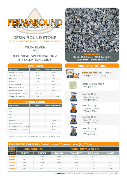 TitanSilver_1165_Resin_Bound_Stone_TDS_PERMABOUND_V-OL