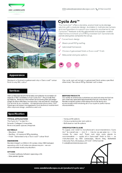 Cyclo Arc™ - Product Data Sheet