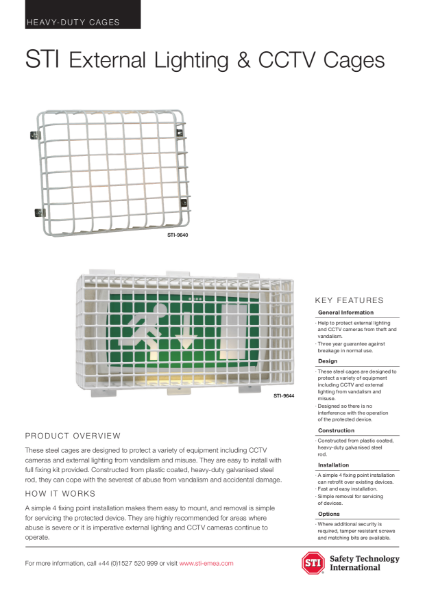 STI External Lighting & CCTV Cages