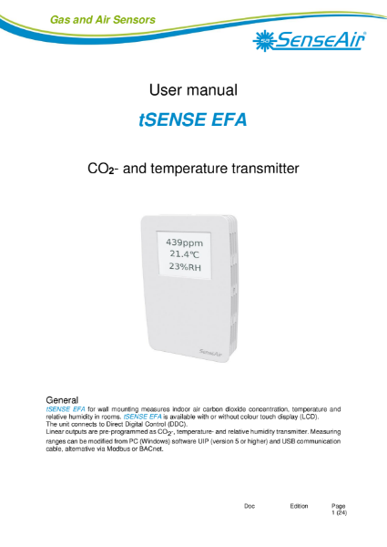 tSense EFA User Manual
