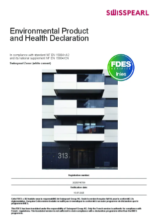 EPD Swisspearl Zenor ( White Cement )