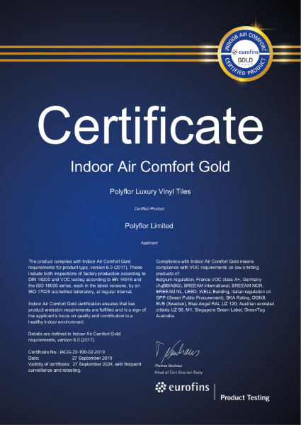 Indoor Air Comfort Gold