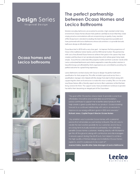 Ocasa Homes and Lecico Bathrooms