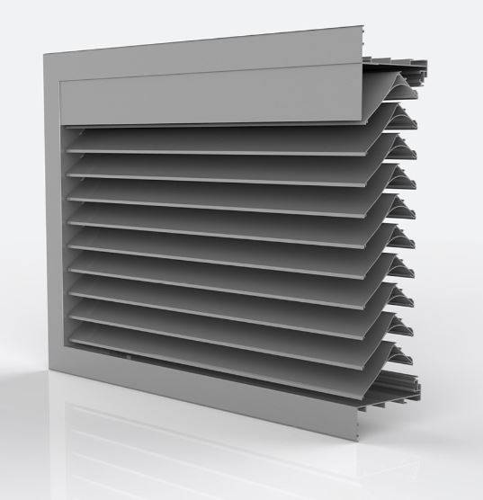 DucoGrille Classic G 130HP - Recessed Aluminium Wall/ Window Louvres