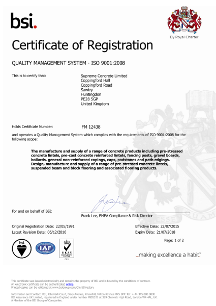 ISO 9001:2008 Certificate