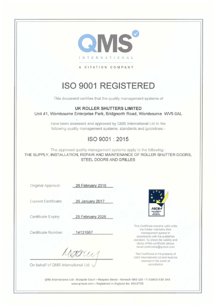 ISO 9001 Quality Management