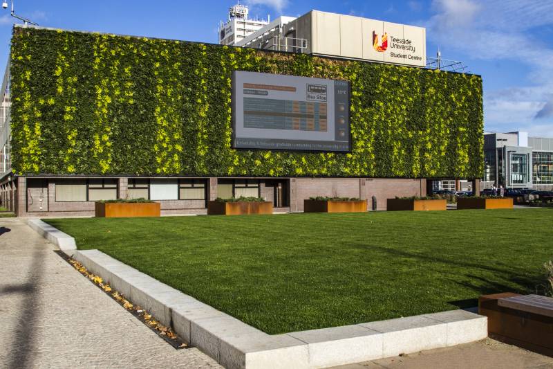 Teeside University Student Centre Living Wall, Middlesbrough