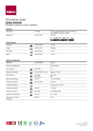 Datasheet kahrs zero sound