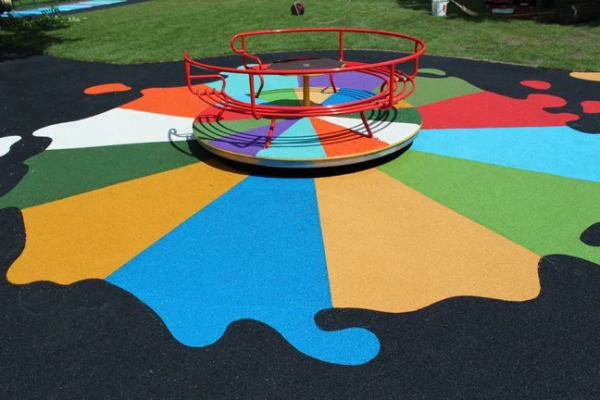 EPDM Wetpour System (SBR Base + EPDM Wearing Course) - Porous Surfacing