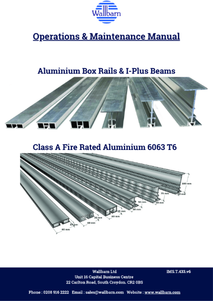 O & M Manual - Aluminium Box & I-Plus Rails / Joists