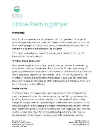 Etiske Retningslinjer