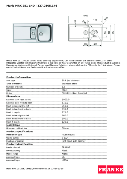 Product Sheet 127.0305.146