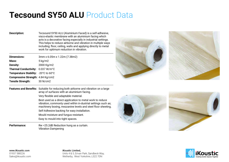 Tecsound® SY50 ALU Data Sheet