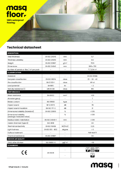 Masq Floor Technical Data Sheet 2025