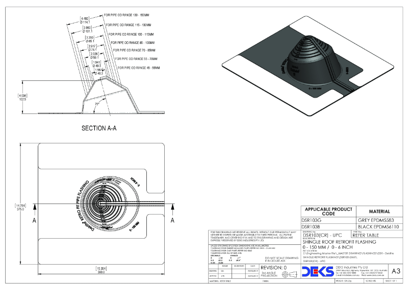 TECHNICAL DRAWING - DEKTITE SHR