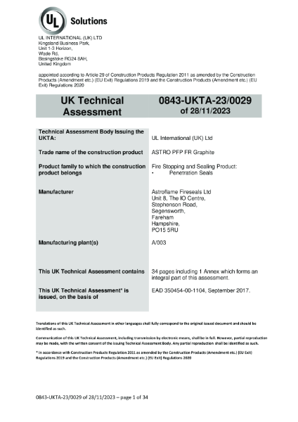 Astro PFP FR Graphite (UKTA)
