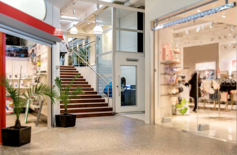 Platform Lift for a Shopping Centre