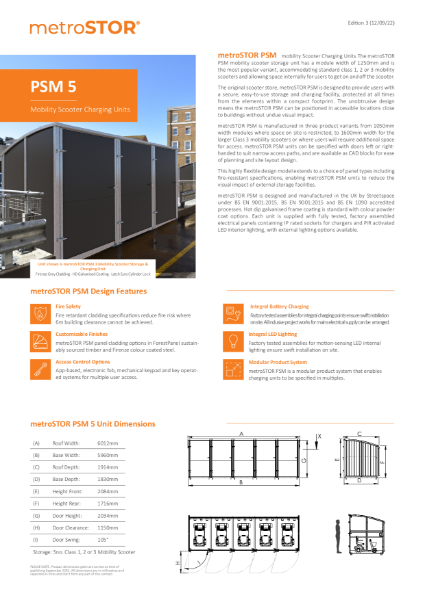 PSM 5 Data Sheets