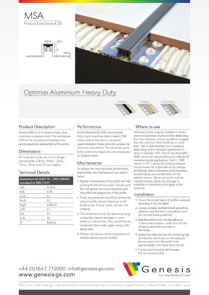 MSA Datasheet