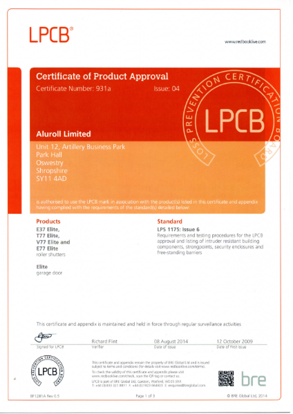 BRE Certificate
