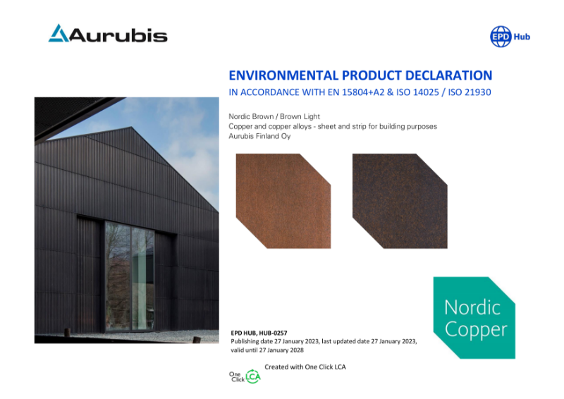 Aurubis - Nordic Brown EPD