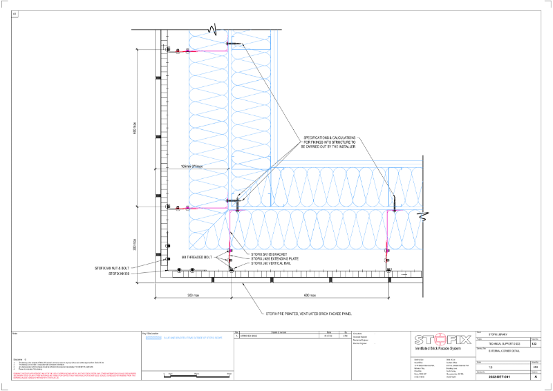 2022-DET-001-A EXTERNAL CORNER DETAIL