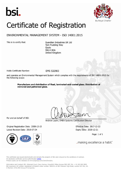 ISO 14001 Certificate