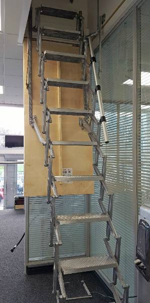 Premier Loft Ladders provide a safe, convenient and discrete solution for access to a premium car dealership plant room
