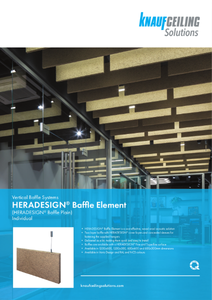 HERADESIGN® Baffle Element Data Sheet