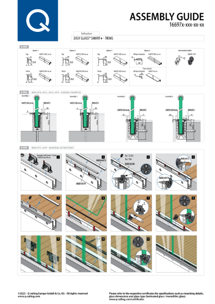 Easy Glass Smart+ trims manual