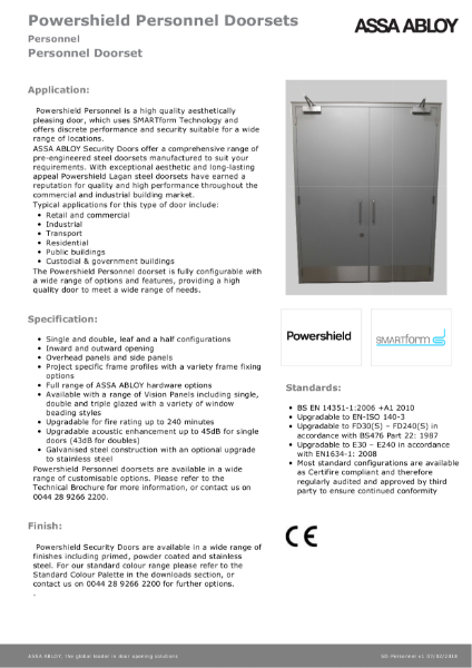 Personnel - Powershield Personnel Doorsets