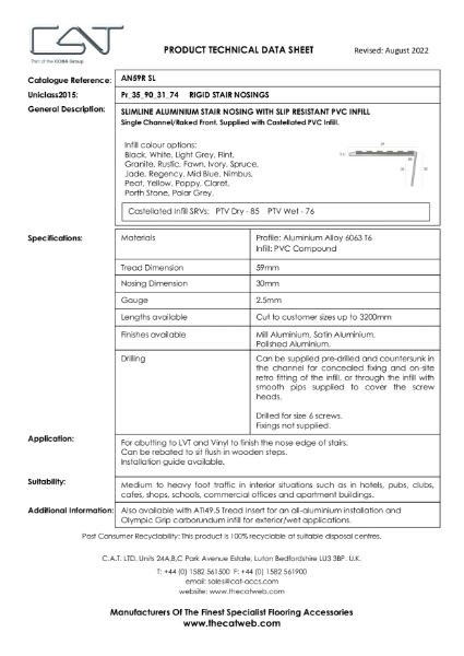 AN59R SL with Castellated PVC TDS