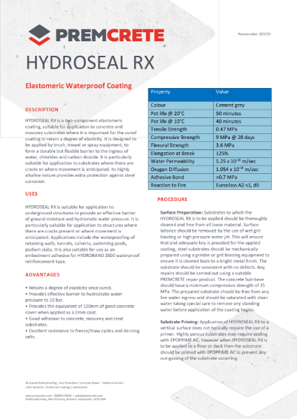 Hydroseal RX TDS