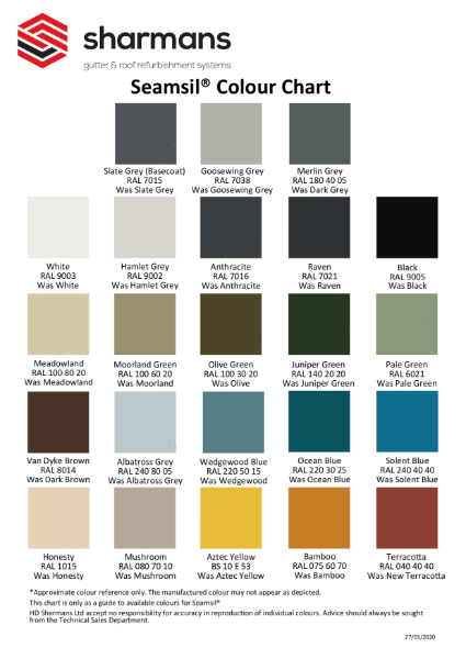 Seamsil Colour Chart