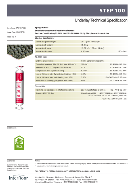 Step 100 Specification