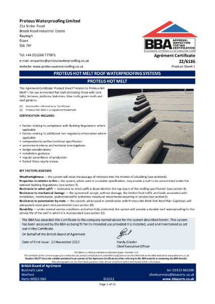 BBA - Proteus Hot Melt® - Product Sheet 1