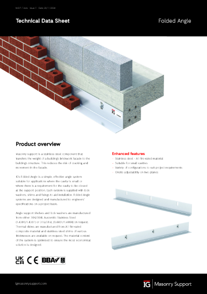 Folded Angle Technical Data Sheet