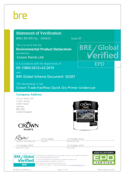 Fastflow QD Primer Undercoat EPD