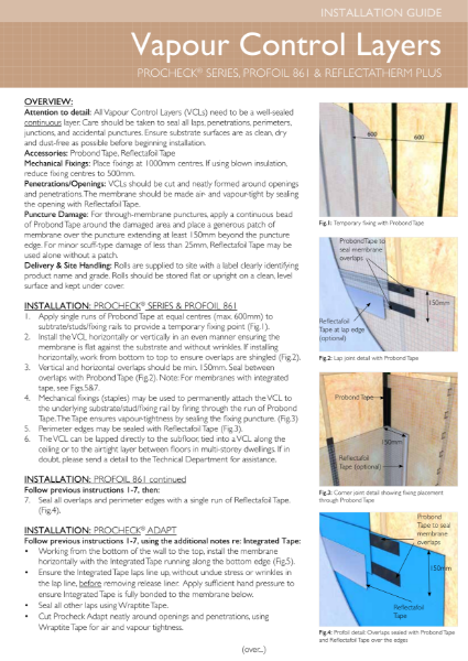 Proctors Vapour Control Layers Installation Guide UK