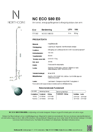NC ECO S80 E0 70HE3 - Produktblad