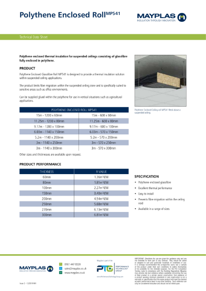 MP541 - POLY ENCLOSED GLASS FIBRE ROLL