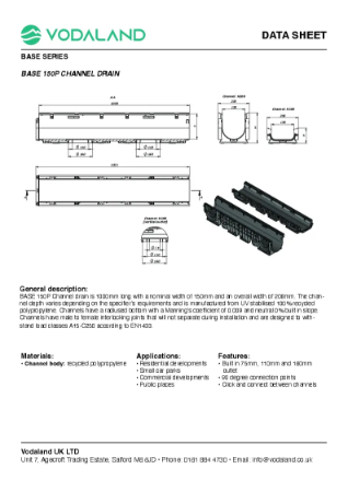 BASE 150P channel drain data sheet