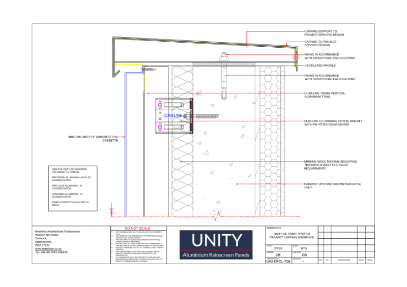 Unity A2 DF-08 Technical Drawing