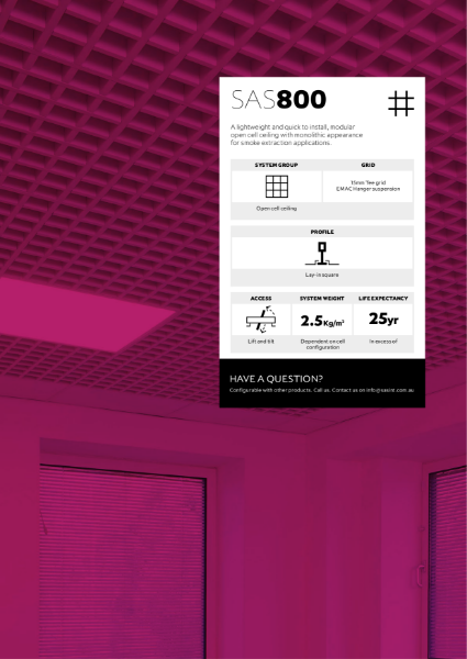 SAS800 Trucell Metal Ceiling Brochure