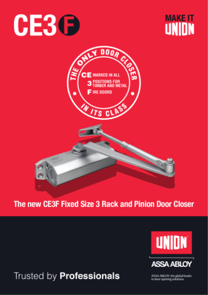 The new CE3F Fixed Size 3 Rack and Pinion Door Closer