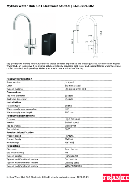 Product Sheet 160.0709.102